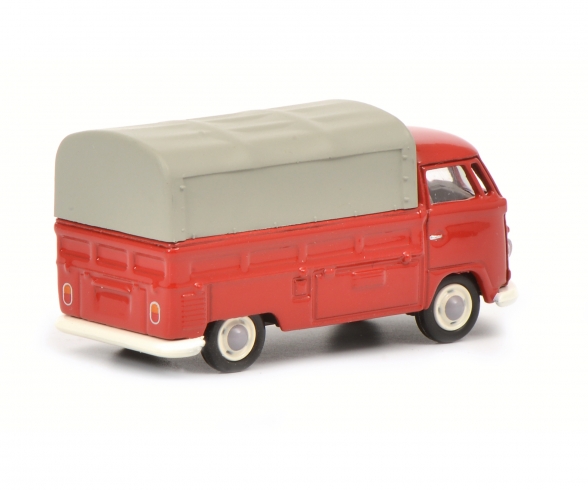 VW T1b Pritsche-Plane, rot, 1:87 VW T1b Pritsche-Plane, rot, 1:87