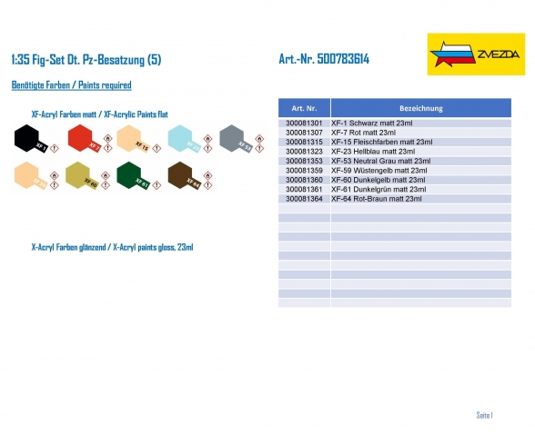 1:35 Fig-Set Dt. Pz-Besatzung (5) 1:35 Fig-Set Dt. Pz-Besatzung (5)