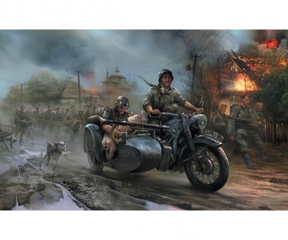 1:72 WWII German Motorcycle R-12 1:72 WWII German Motorcycle R-12