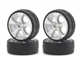 1:10 Big Wheel-Set On-R.13 silb/w 4 St. 1:10 Big Wheel-Set On-R.13 silb/w 4 St.