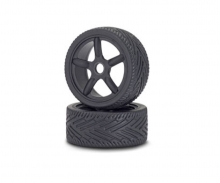 1:8 On-Road Tyre/Wheel-Set, black (2) 1:8 On-Road Tyre/Wheel-Set, black (2)
