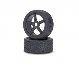 1:8 On-Road Tyre/Wheel-Set, black (2) 1:8 On-Road Tyre/Wheel-Set, black (2)