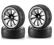 1:10 BigWheel-Set 02, 10spoke bla/Ch (4) 1:10 BigWheel-Set 02, 10spoke bla/Ch (4)