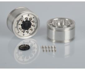 1:14 Alum. Fr. wide wheel (2)driv. axle 1:14 Alum. Fr. wide wheel (2)driv. axle
