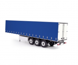 1:14 Curtain-side Trailer RTR white/blue 1:14 Curtain-side Trailer RTR white/blue