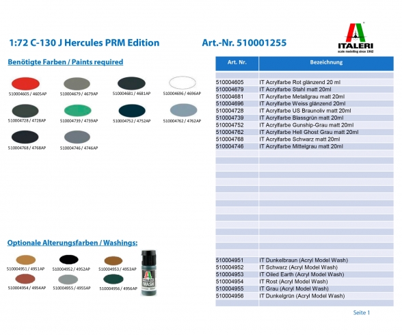 1:72 C-130 J Hercules PRM Edition 1:72 C-130 J Hercules PRM Edition