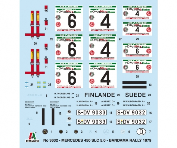 1:24 Mercedes 450 SLC Rally d Bandama'79 1:24 Mercedes 450 SLC Rally d Bandama'79