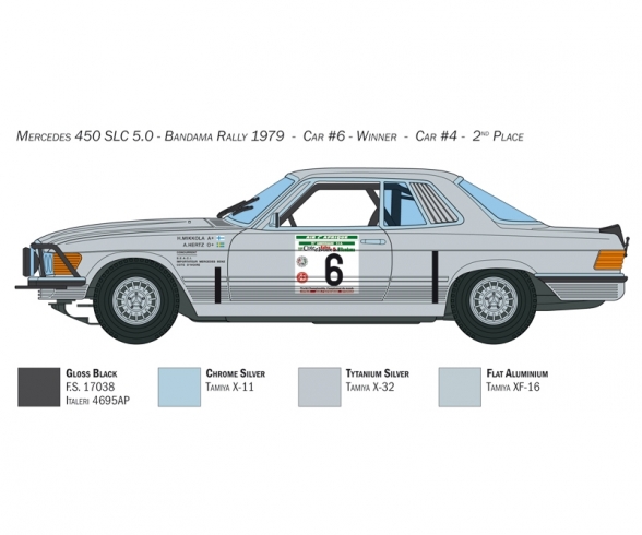 1:24 Mercedes 450 SLC Rally d Bandama'79 1:24 Mercedes 450 SLC Rally d Bandama'79