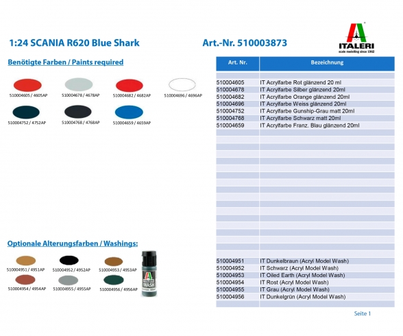 1:24 SCANIA R620 Blue Shark 1:24 SCANIA R620 Blue Shark