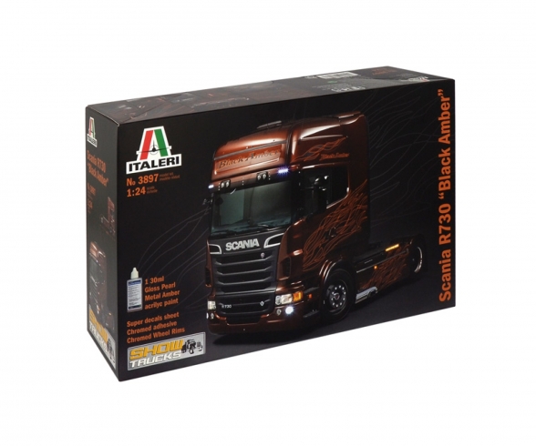 1:24 Scania R730 V8 Black Amber 1:24 Scania R730 V8 Black Amber