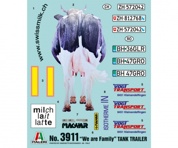 1:24 "The Familiy"Swissmilk Tank Trailer 1:24 "The Familiy"Swissmilk Tank Trailer
