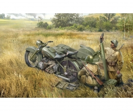 1:35 Sov. Motorcycle M-72 w/ 82mm Mortar 1:35 Sov. Motorcycle M-72 w/ 82mm Mortar