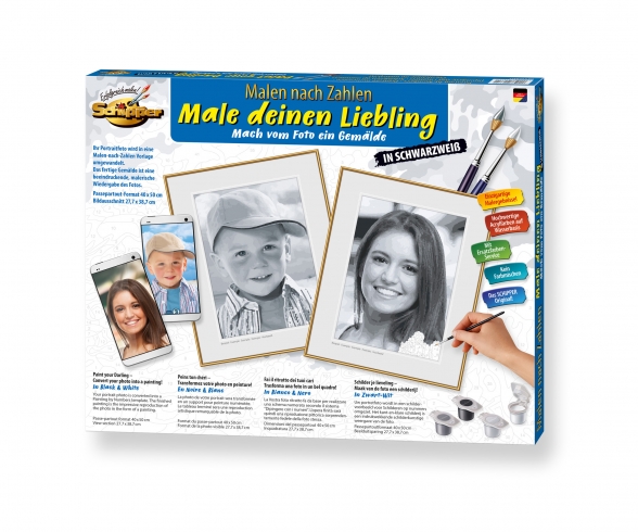 Male Deinen Liebling Schwarz Weiss Malen Nach Zahlen Vorlage