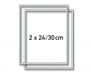 2 Alurahmen 24 x 30 cm – Silber matt 2 Alurahmen 24 x 30 cm – Silber matt