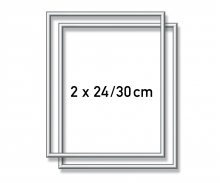 2 Cadres en aluminium 24 x 30 cm – argenté mat 2 Cadres en aluminium 24 x 30 cm – argenté mat