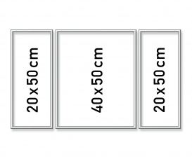 Aluminium frame Triptych 50 x 80 cm – mat silver Aluminium frame Triptych 50 x 80 cm – mat silver