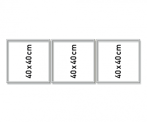Cadre en aluminium Triptyque 120 x 40 cm – argenté mat Cadre en aluminium Triptyque 120 x 40 cm – argenté mat