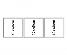 Cadre en aluminium Triptyque 120 x 40 cm – argenté mat Cadre en aluminium Triptyque 120 x 40 cm – argenté mat
