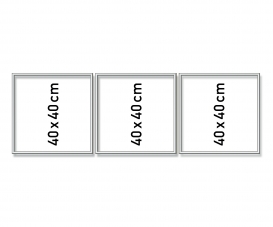Aluminium frame Triptych 120 x 40 cm – mat silver Aluminium frame Triptych 120 x 40 cm – mat silver