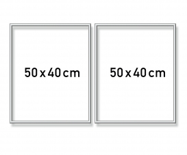 Cadre en aluminium Diptyque 50 x 80 cm – argenté mat Cadre en aluminium Diptyque 50 x 80 cm – argenté mat