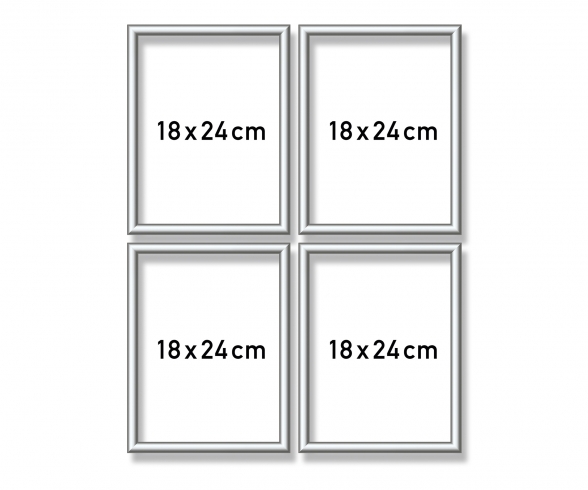 Alurahmen Quattro 18 x 24 cm – Silber matt Alurahmen Quattro 18 x 24 cm – Silber matt