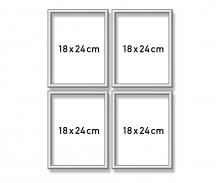 Cadre en aluminium Quattro 18 x 24 cm – argenté mat Cadre en aluminium Quattro 18 x 24 cm – argenté mat