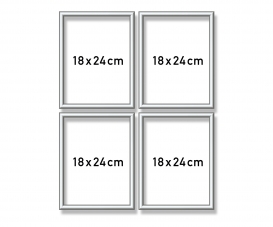 Aluminium frame Quattro 18 x 24 cm – mat silver Aluminium frame Quattro 18 x 24 cm – mat silver