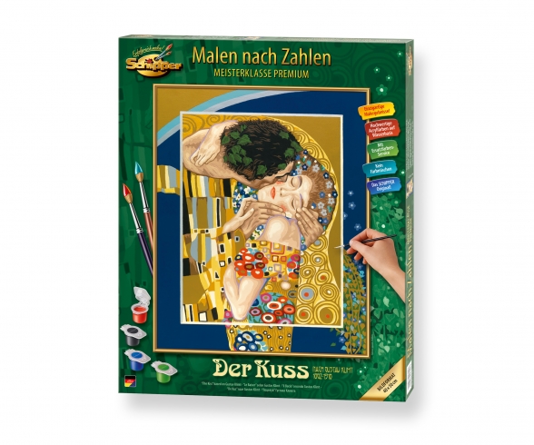 "Der Kuss" nach Gustav Klimt Malen nach Zahlen Vorlage "Der Kuss" nach Gustav Klimt Malen nach Zahlen Vorlage