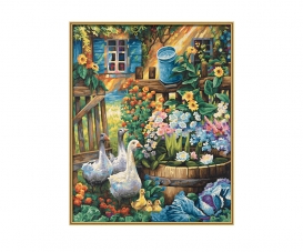 Oies dans le jardin Oies dans le jardin