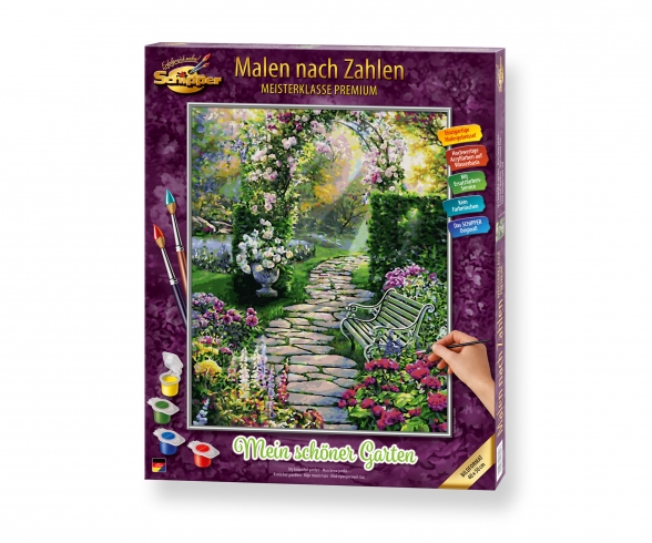 Mein schöner Garten Malen nach Zahlen Vorlage Mein schöner Garten Malen nach Zahlen Vorlage