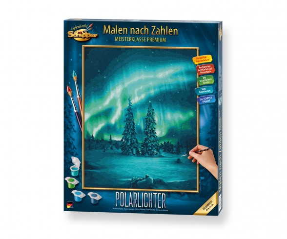Polarlichter Malen nach Zahlen Vorlage Polarlichter Malen nach Zahlen Vorlage
