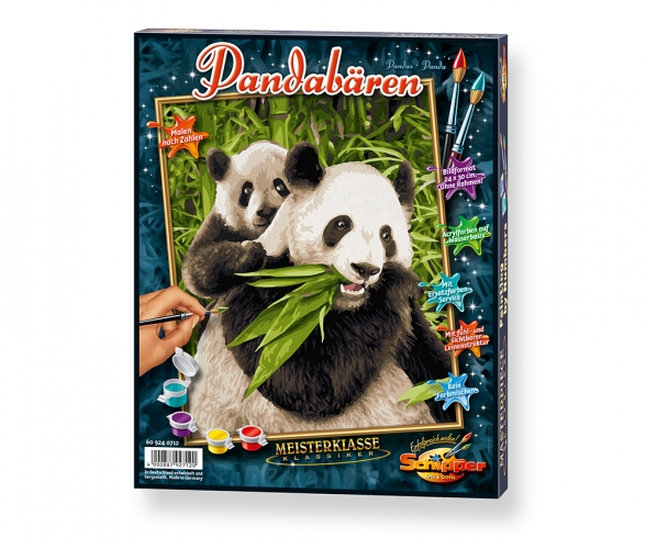 Pandabären Malen nach Zahlen Pandabären Malen nach Zahlen