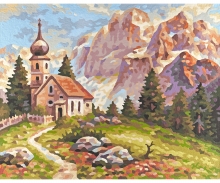 Kirchlein In Den Dolomiten Malen Nach Zahlen 609240794 Klassiker Tiere Kategorien Shop Malennachzahlen Schipper De