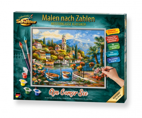 Am Comer See Malen nach Zahlen Vorlage Am Comer See Malen nach Zahlen Vorlage