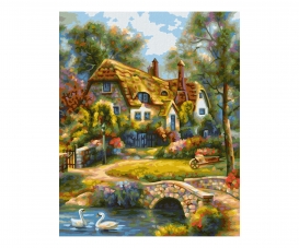 Old English Cottage Malen nach Zahlen Old English Cottage Malen nach Zahlen