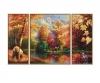Indian Summer (Triptychon) Malen nach Zahlen Vorlage Indian Summer (Triptychon) Malen nach Zahlen Vorlage