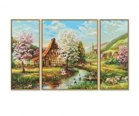 Ländliche Idylle Malen nach Zahlen Ländliche Idylle Malen nach Zahlen