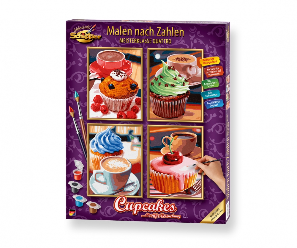 Cupcakes Quattro MotivGruppen shop.malennachzahlen Cupcakes Quattro MotivGruppen shop.malennachzahlen