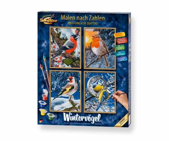 Wintervögel Malen nach Zahlen Wintervögel Malen nach Zahlen
