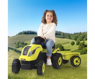Smoby Traktor Farmer XL Grün mit Anhänger