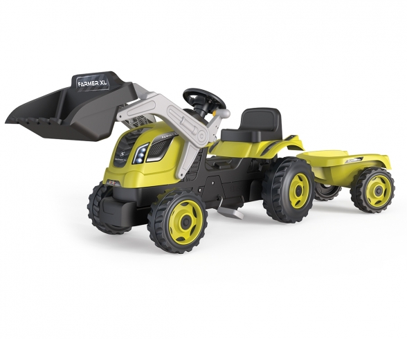 Smoby tractor and trailer ride deals on