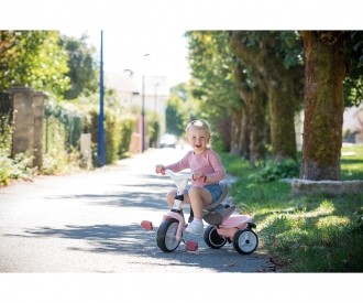 Tricycle évolutif Baby Balade Plus rose Smoby : King Jouet, Tricycles Smoby  - Jeux Sportifs