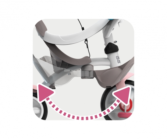 TRICYCLE BABY BALADE PLUS ROSE TRICYCLE BABY BALADE PLUS ROSE