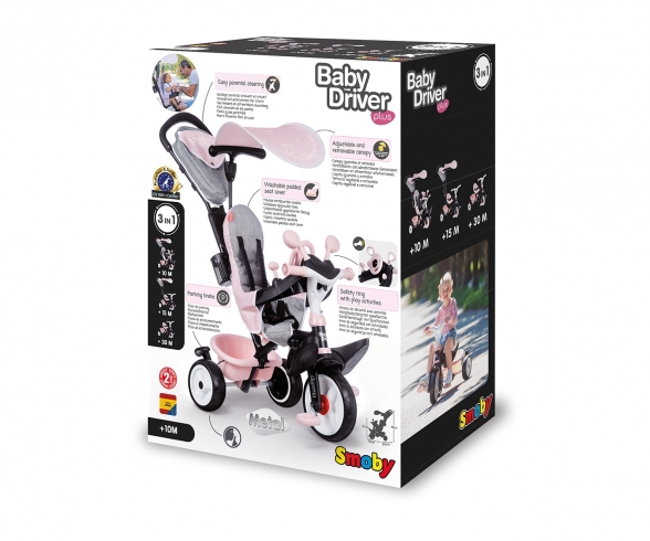TRICYCLE BABY DRIVER PLUS ROSE TRICYCLE BABY DRIVER PLUS ROSE