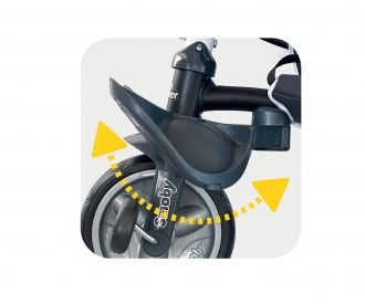 Smoby - Tricycle Baby Driver Plus Gris - Vélo Evolutif Enfant Des 10 Mois -  Roues Silencieuses - Frein de Parking - La Poste