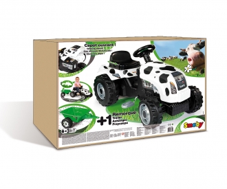 GM Bull Traktor im Kuh-Design mit Anhänger GM Bull Traktor im Kuh-Design mit Anhänger