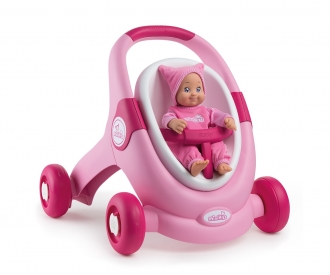 Smoby Minikiss 3-in-1 Lauflern-Puppenwagen
