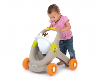 Smoby Minikiss Animals 3-in-1 Lauflern-Puppenwagen