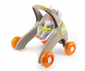 Smoby Minikiss Animals 3-in-1 Lauflern-Puppenwagen