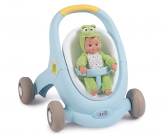 Smoby Minikiss Croc 3-in-1 Lauflern-Puppenwagen